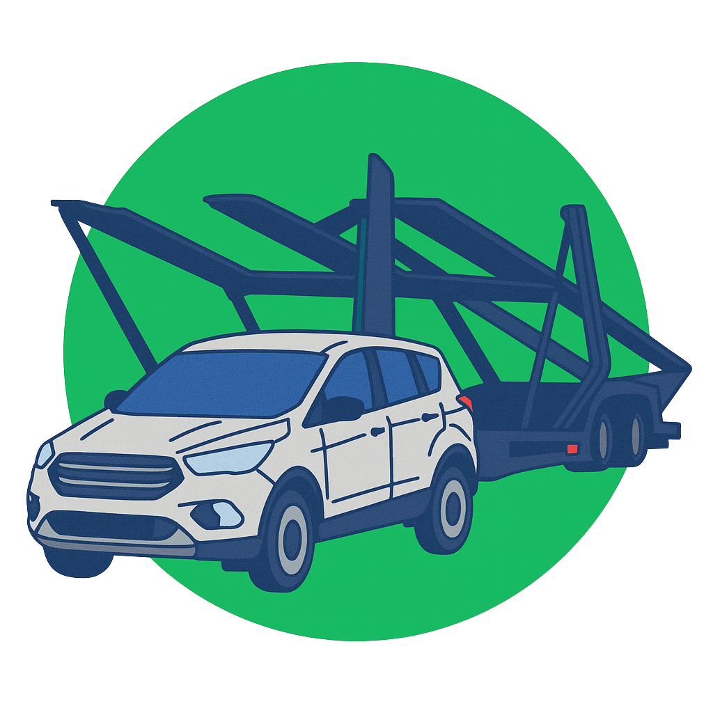 Remorque voiture vide – véhicule avec remorque pour transport automobile