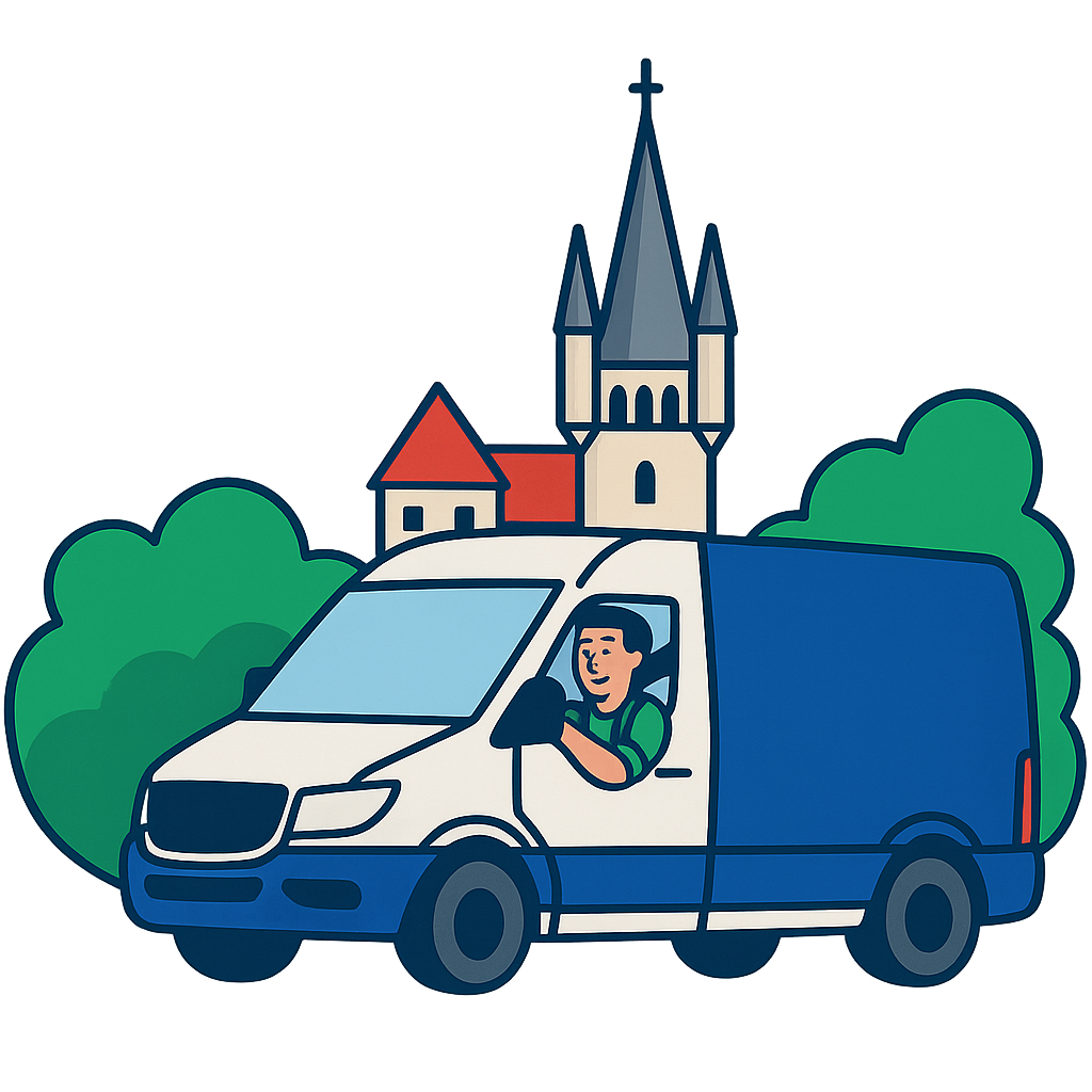 Illustration d’un camion de déménagement conduit par un professionnel à Nyon